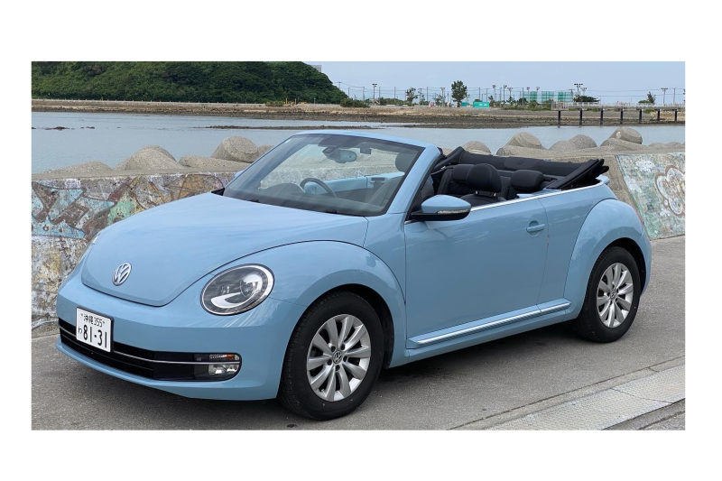 ザ・ビートル カブリオレ  各種カラーご用意! 1泊2日 17000円! 2泊目以降50%OFF!!★空港個別無料送迎付き★ 『ナビ、ETC、バックカメラ、ドライブレコーダー付き』 希少車につき早い者勝ちです!★補償込み★