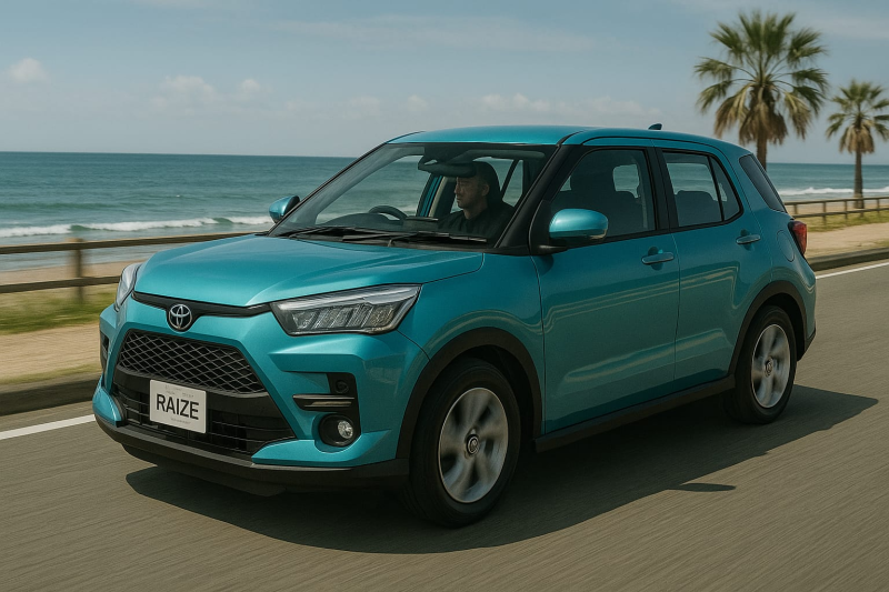 新型SUV!! 2025年式トヨタライズ/5名定員 /那覇空港送迎無料/チャイルドシート2台無料/21時まで通常営業/ホテル配車・返却/赤嶺駅配車・返却無料