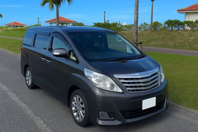 20系アルファード7人乗り ナビ、バックカメラ、ETC車載器付き! 沖縄を高級車で満喫!送迎あり!