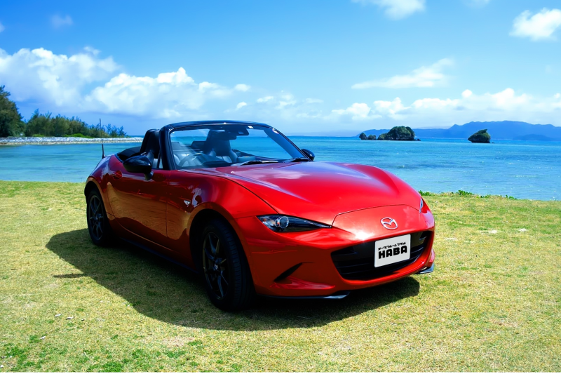 マツダ NDロードスター(MX-5) レッド 2人乗り 【個別空港送迎無料!待ち時間ほぼ0!】