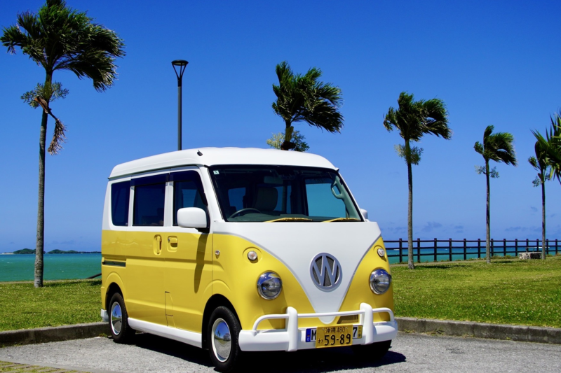 世界に1台しかないオリジナルカスタムカー!黄色【個別空港送迎無料!待ち時間ほぼ0!】