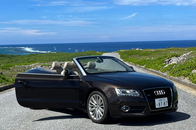 【下地空港or宮古空港 送迎無料約4分】A5ベースの4シーターラグジュアリーオープン!軽量アコースティックソフトトップにより20秒でオープンカーへ素敵なご旅行を色鮮やかに☆免責補償込み!※ホテル配車無料!