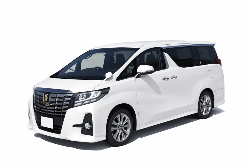 [基本補償込]トヨタアルファード　トヨタヴェルファイア　7人乗り 6:00～23:00対応（チャイルドシート1台無料、バックカメラ、ナビ、Bluetooth、 携帯ホルダー）