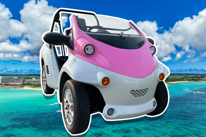 小回り効いて運転楽々、1人乗り超小型電気オープンカーでエコに宮古島を散策しよう!