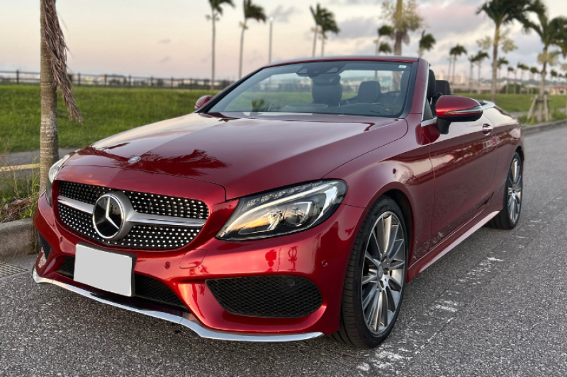 【最安値プラン・補償選択制】メルセデス・ベンツ カブリオレ 4人乗り オープンカー 事前全額クレジット決済 タクシー無料送迎 チャイルドシート無料 充電器無料貸出