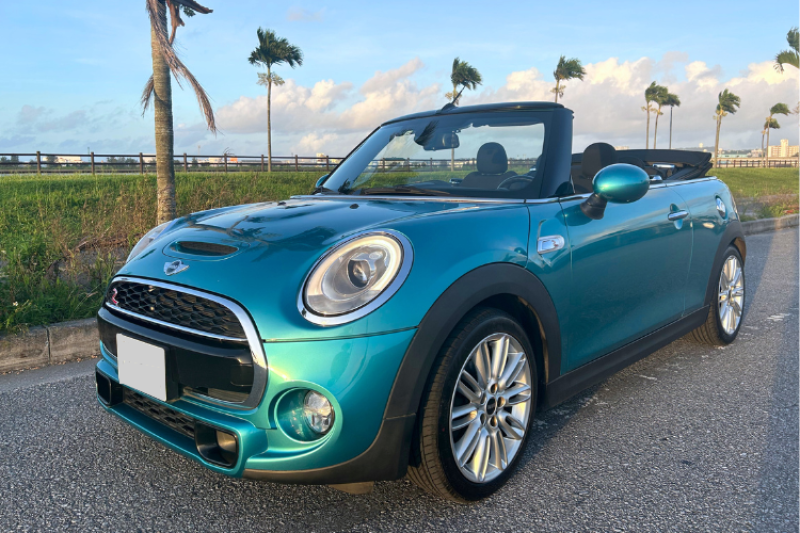 【最安値プラン・補償選択制】MINIクーパー コンバーチブル 4人乗り オープンカー 事前全額クレジット決済 タクシー無料送迎 チャイルドシート無料 充電器無料貸出
