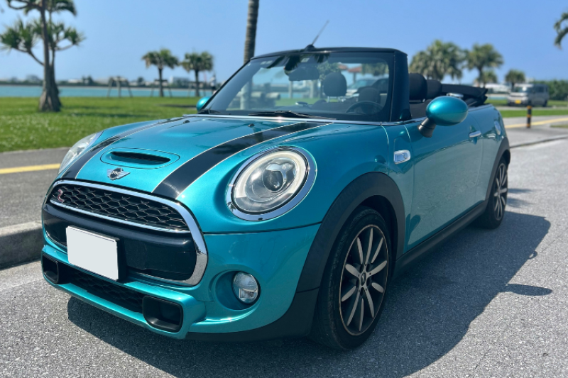 【最安値プラン・補償選択制】MINIクーパー コンバーチブル 4人乗り オープンカー 事前全額クレジット決済 タクシー無料送迎 チャイルドシート無料 充電器無料貸出