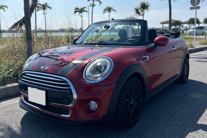 【最安値プラン・補償選択制】MINIクーパー コンバーチブル 4人乗り オープンカー 事前全額クレジット決済 タクシー無料送迎 チャイルドシート無料 充電器無料貸出