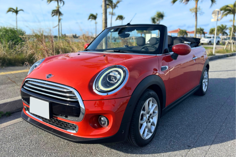 【最安値プラン・補償選択制】MINIクーパー コンバーチブル 4人乗り オープンカー 事前全額クレジット決済 タクシー無料送迎 チャイルドシート無料 充電器無料貸出