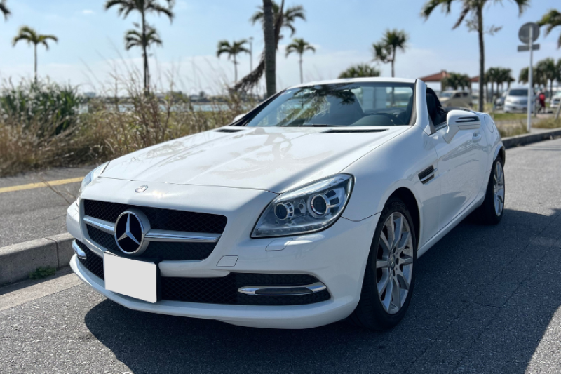 【最安値プラン・補償選択制】メルセデス・ベンツ SLK 2人乗り オープンカー 事前全額クレジット決済 タクシー無料送迎 チャイルドシート無料 充電器無料貸出