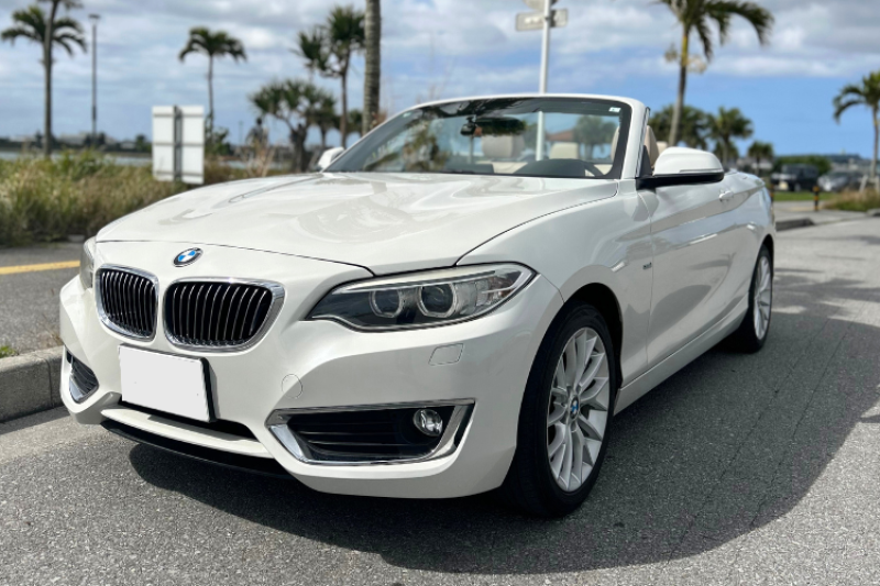 【最安値プラン・補償選択制】 BMW 2シリーズ220i カブリオレ 4人乗り オープンカー 事前全額クレジット決済 タクシー無料送迎 チャイルドシート無料 充電器無料貸出