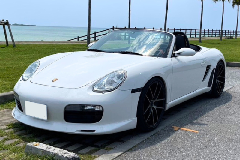 【最安値プラン・補償選択制】 ポルシェ  ボクスター 2人乗り オープンカー 左ハンドル 事前全額クレジット決済 タクシー無料送迎 チャイルドシート無料 充電器無料貸出