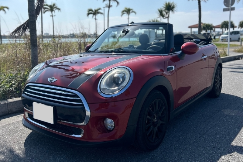 【最安値プラン・補償選択制】MINIクーパー コンバーチブル 4人乗り オープンカー 事前全額クレジット決済 タクシー無料送迎 チャイルドシート無料 充電器無料貸出