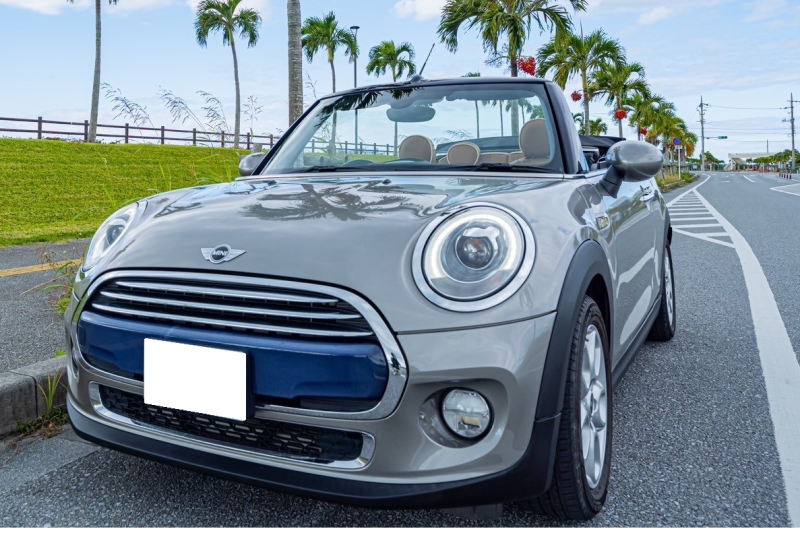 【最安値プラン・補償選択制】MINIクーパー コンバーチブル 4人乗り オープンカー 事前全額クレジット決済 タクシー無料送迎 チャイルドシート無料 充電器無料貸出