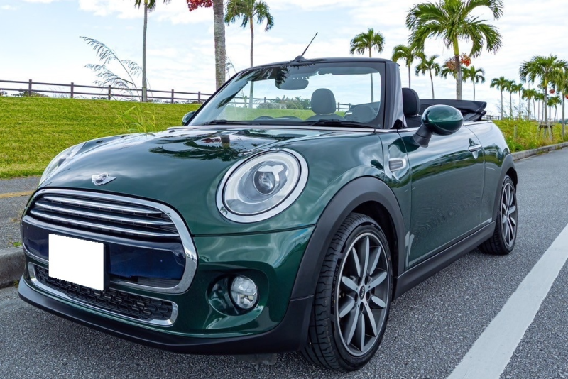 【最安値プラン・補償選択制】MINIクーパー コンバーチブル 4人乗り オープンカー 事前全額クレジット決済 タクシー無料送迎 チャイルドシート無料 充電器無料貸出