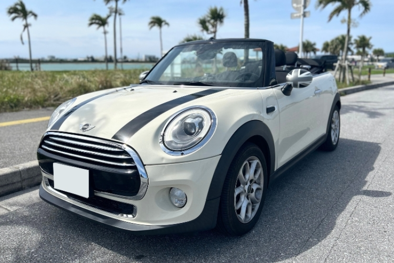 【最安値プラン・補償選択制】MINIクーパー コンバーチブル 4人乗り オープンカー 事前全額クレジット決済 タクシー無料送迎 チャイルドシート無料 充電器無料貸出