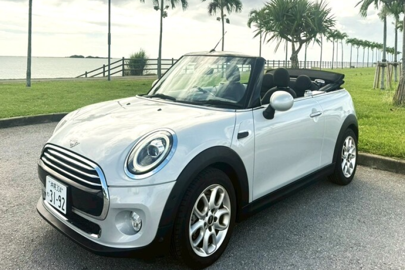 【最安値プラン・補償選択制】MINIクーパー コンバーチブル　4人乗り　オープンカー　事前全額クレジット決済　タクシー無料送迎　チャイルドシート無料　充電器無料貸出